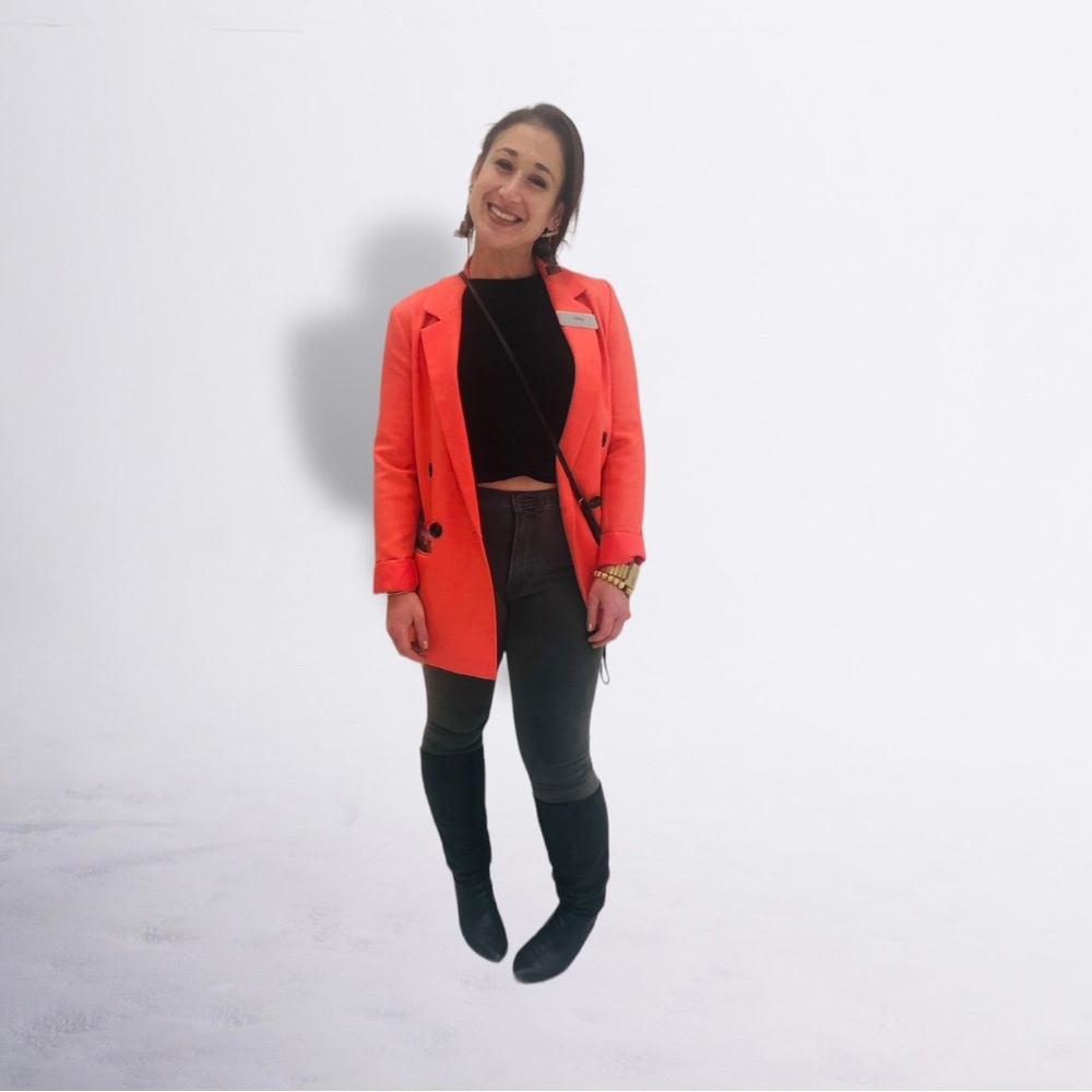 Top shop coral blazer